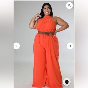 Orange/coral jumpsuit